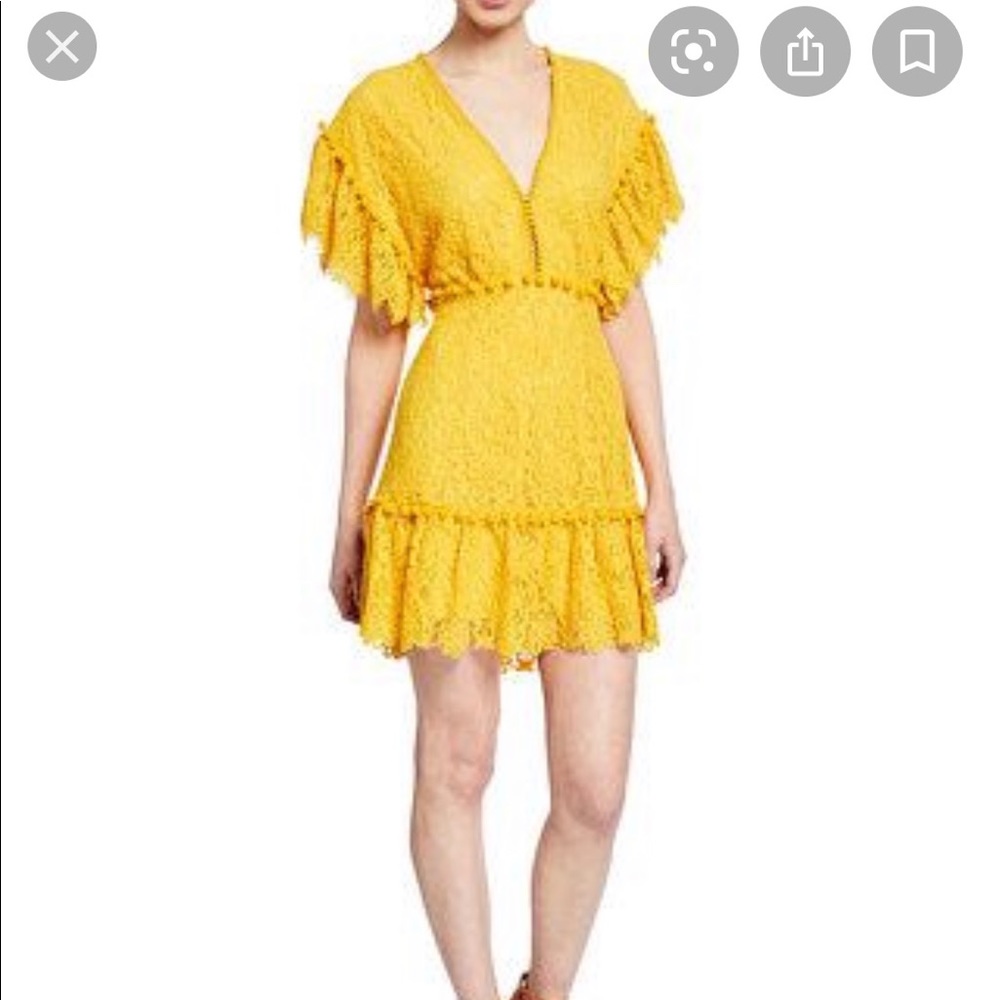 NWT Saylor yellow lace dress